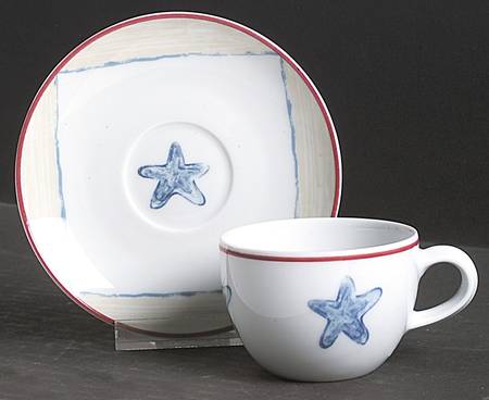 Bar Harbor Flat Demitasse Cup & Saucer Set