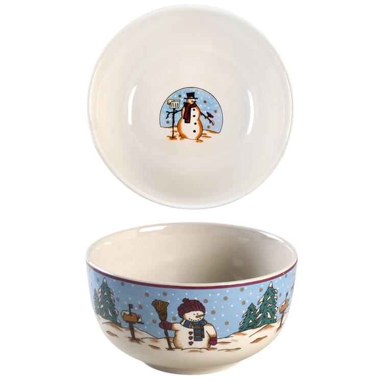 Snowmen Serenade II Soup/Cereal Bowl by Meiwa