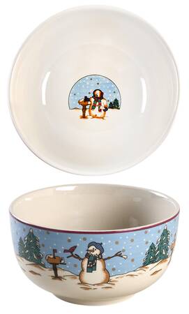 Snowmen Serenade II Soup/Cereal Bowl by Meiwa