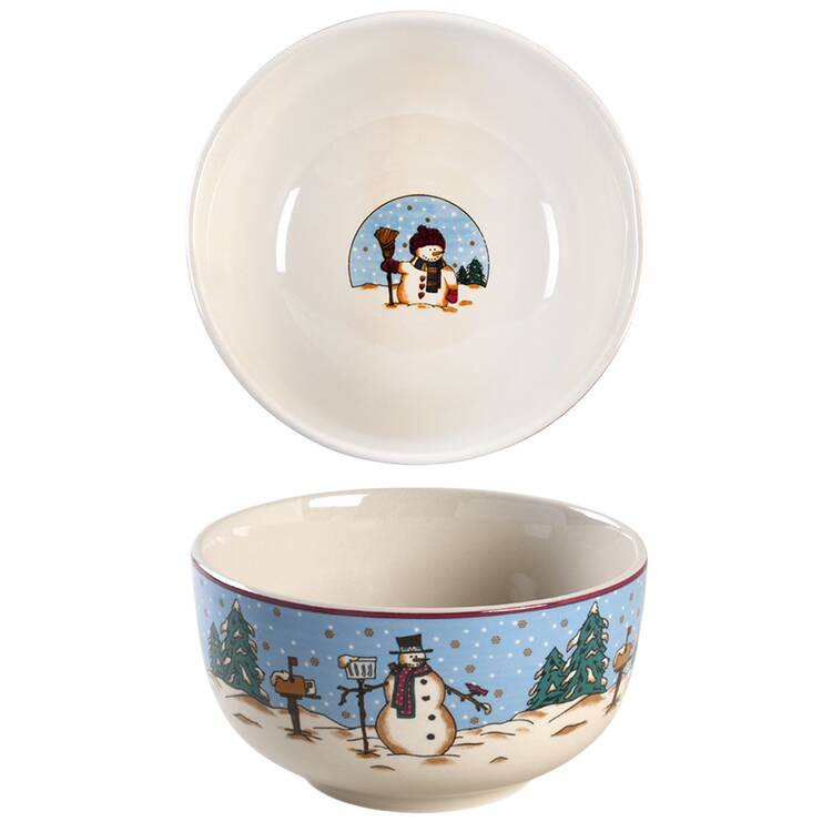 Snowmen Serenade II Soup/Cereal Bowl by Meiwa