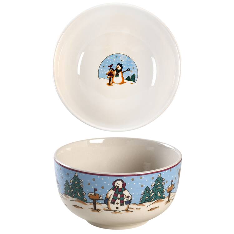 Snowmen Serenade II Soup/Cereal Bowl by Meiwa