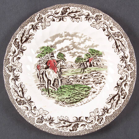 Country Life Brown Multicolor Salad Plate