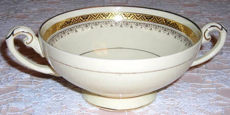The Crowning Cream Footed Cream Soup Bowl