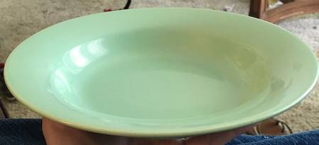 200 Opaline Green (Satin, Rim) Rim Soup Bowl