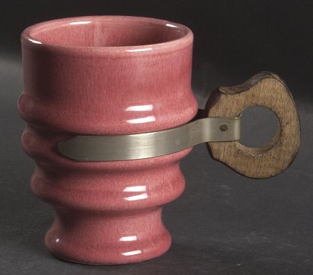 200 Old Rose (Glossy, Rim) 5 Oz Wood Handled Mug