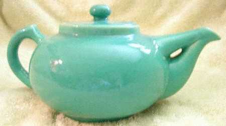 200 Sea Green (Glossy, Rim) Teapot & Lid