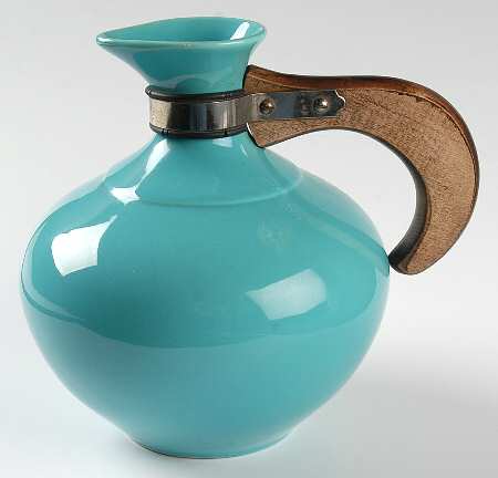 200 Sea Green (Glossy, Rim) Metal or Wood Handle Carafe No Lid