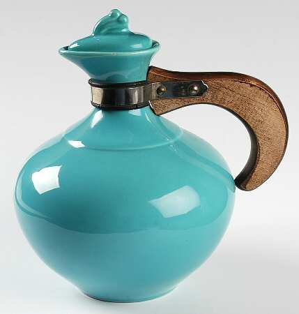 200 Sea Green (Glossy, Rim) Metal or Wood Handle Carafe & Lid