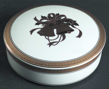 Happy Bells (Gold) 5" Round Box & Lid