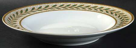Emerald Vine Large Rim Soup Bowl