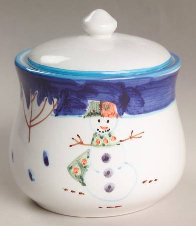 Snowman Sugar Bowl & Lid