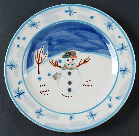 Snowman Salad Plate