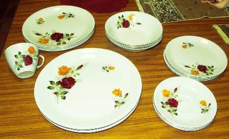 Rose Duet Flat Cup & Saucer Set