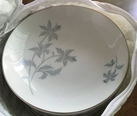 Blue Brocade Salad Plate