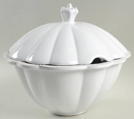 Belle Provence Whitewashed Tureen &  Lid