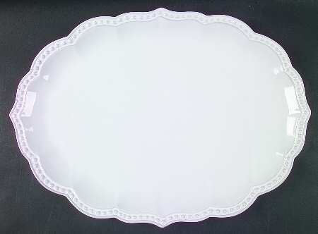 Belle Provence Whitewashed 17" Oval Serving Platter