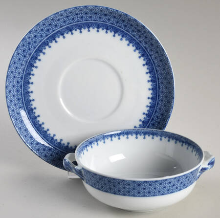 MOT31 Flat Cream Soup Bowl & Saucer Set