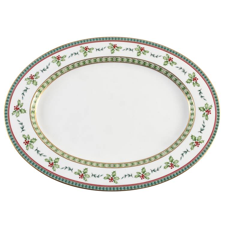 Holiday Celebration 17" Oval Serving Platter