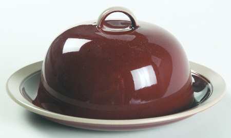 Stone Craft Terra Cotta Round Covered Butter