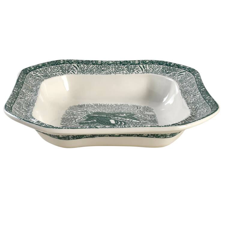 Torquay Green (No Trim) Square Vegetable Bowl