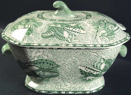 Torquay Green (No Trim) Tureen &  Lid
