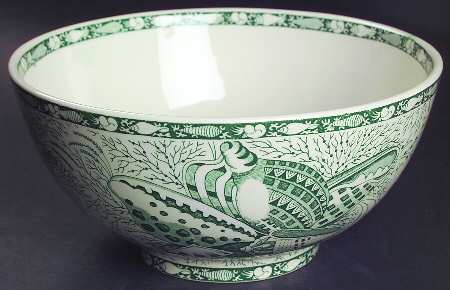 Torquay Green (No Trim) 7" Round Vegetable Bowl