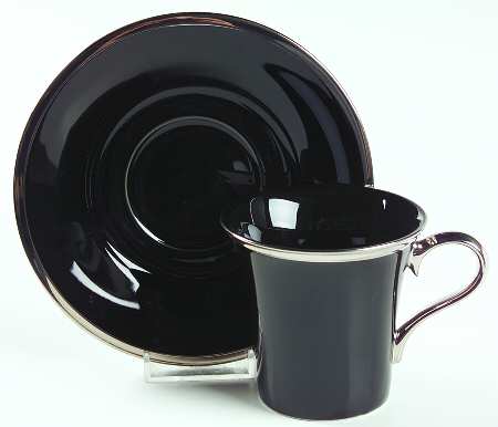 Platinum Accent Flat Cup & Saucer Set