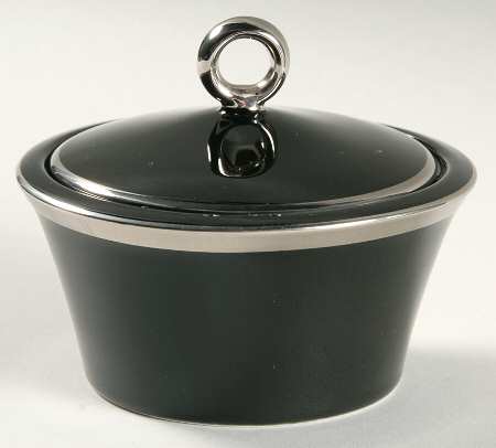 Platinum Accent Sugar Bowl & Lid