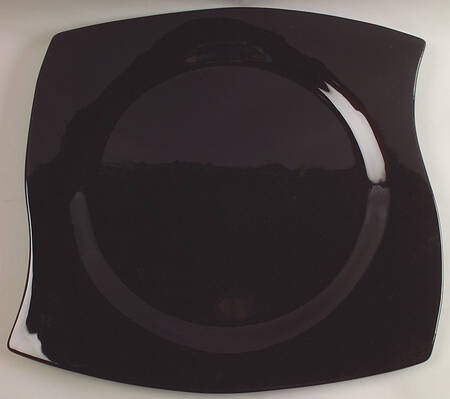 Simplicity Black Hypnotic Wave (KT532) 16" Square Serving Platter