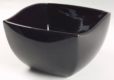 Simplicity Black Hypnotic Wave (KT532) 9" Square Salad Serving Bowl