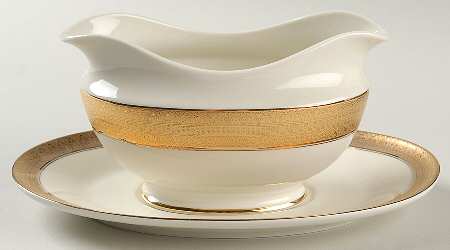 Opera Gold Gravy Boat & Underplate
