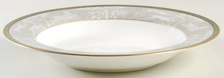 Enchanted Forest Taupe Rim Soup Bowl