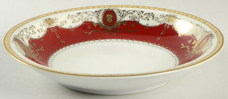 Diplomat Maroon Rim Soup Bowl