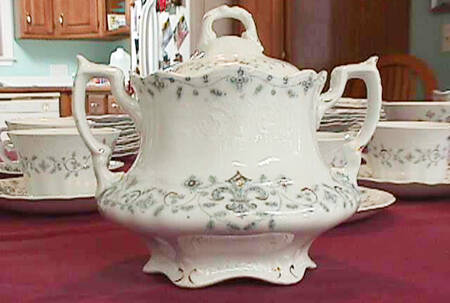 Hamburgo Gray Blue Sugar Bowl & Lid