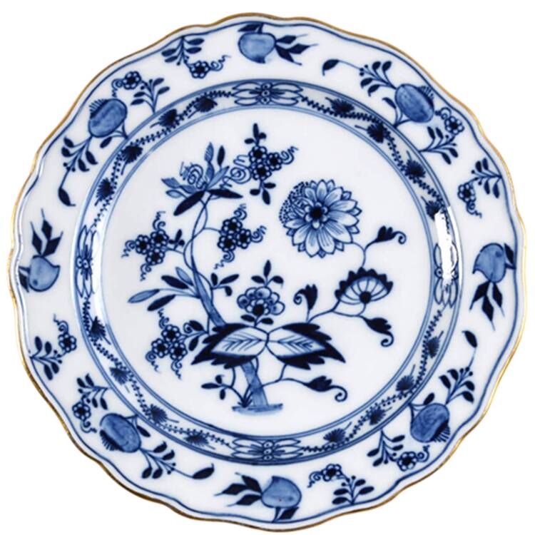 Blue Onion (Gold Trim) Dessert/Pie Plate