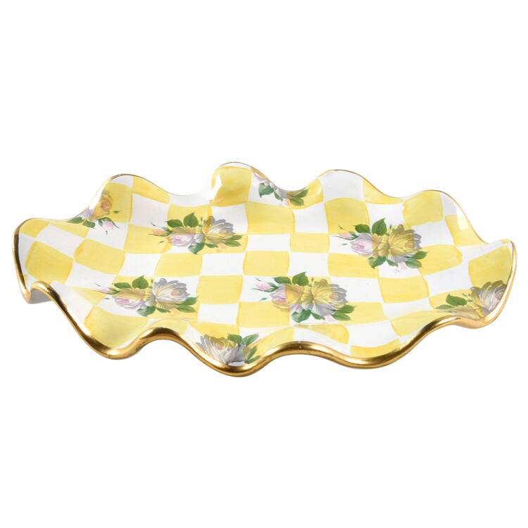 Dandy Lion 9" Oval Fluted Dish