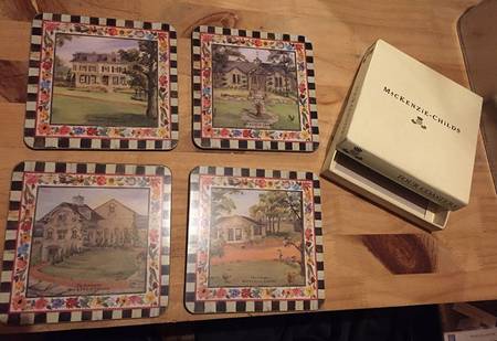 Maclachlan Square Corkback Coaster - Set of 4 Motifs