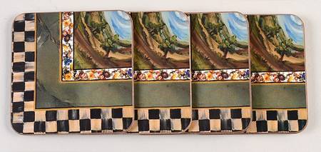 Maclachlan (4 Pc) Cork Back Square Coaster Set