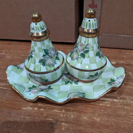 Sweet Pea (3 Pc) Salt & Pepper Tray Set