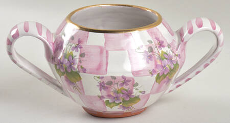 Rose Petal Sugar Bowl No Lid
