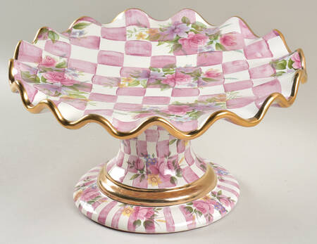 Rose Petal Footed Cake Plate
