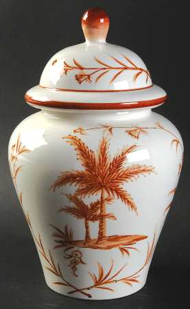 Toile De Palme Large Ginger Jar & Lid