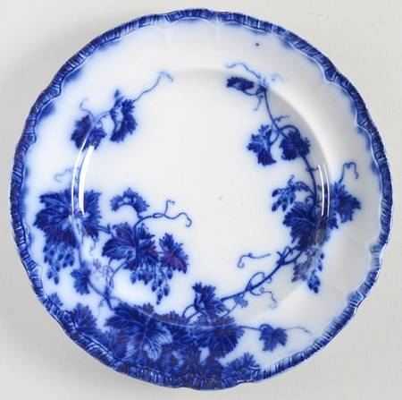 Virginia (Flow Blue, No Gold Accent)) Dessert/Pie Plate