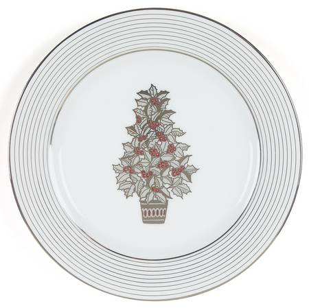 Platinum Lines Holiday Salad Plate