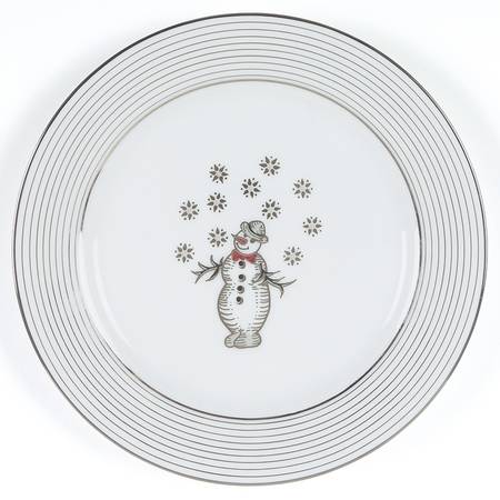 Platinum Lines Holiday Salad Plate