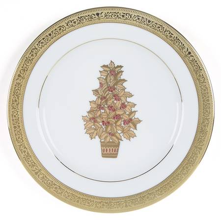 Victorian Gold Holiday Salad Plate