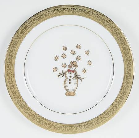 Victorian Gold Holiday Salad Plate