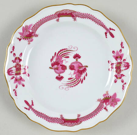 Dragon Pink (Gold Accent) Dessert/Pie Plate