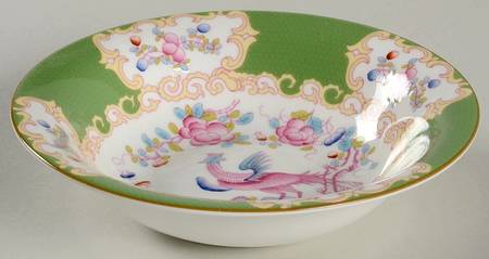Cockatrice Green (Smooth, Wreath Backstamp) Coupe Cereal Bowl