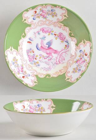 Cockatrice Green (Smooth, Wreath Backstamp) Fruit/Dessert (Sauce) Bowl